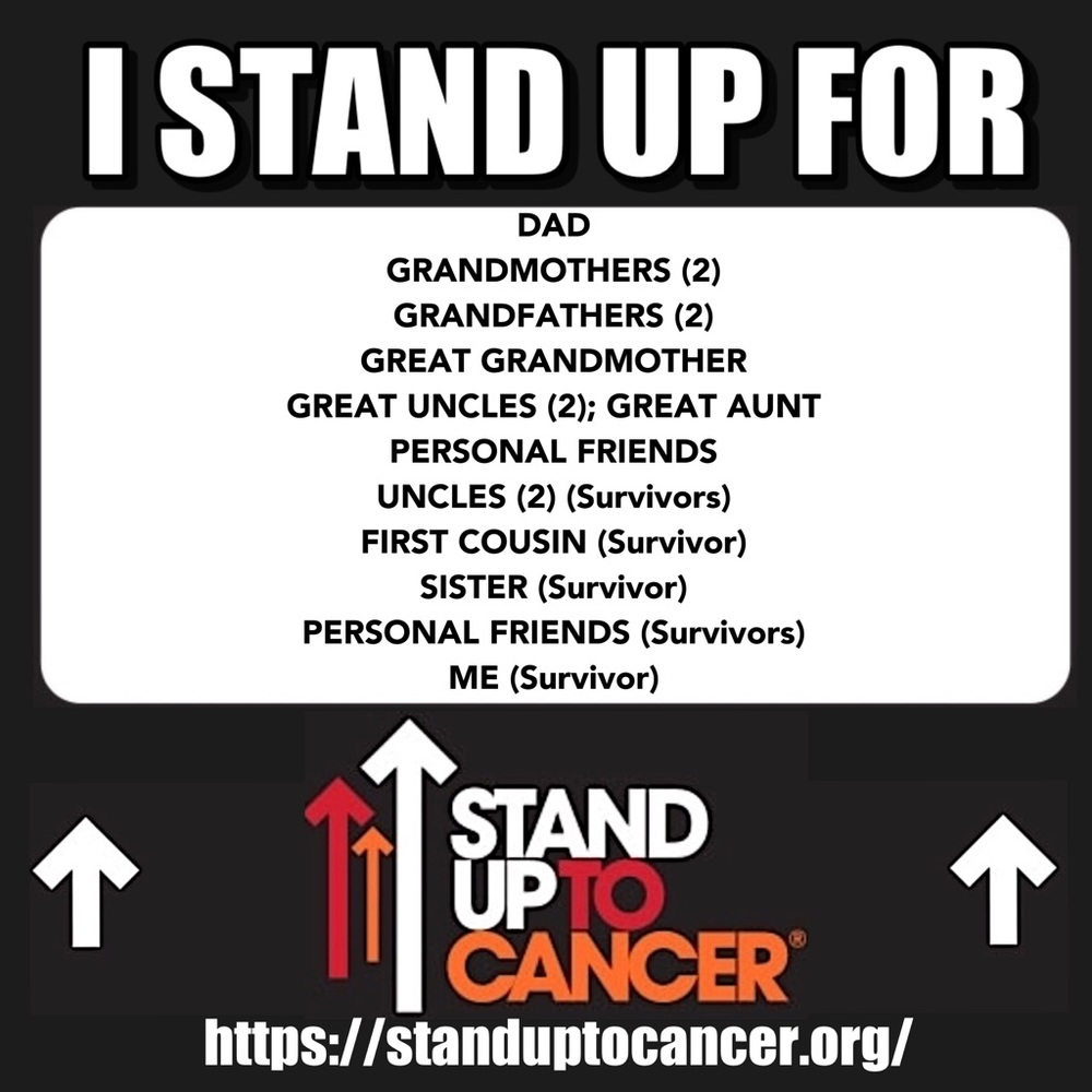 ⬆️ TOGETHER WE STAND UP TO CANCER ⬆️